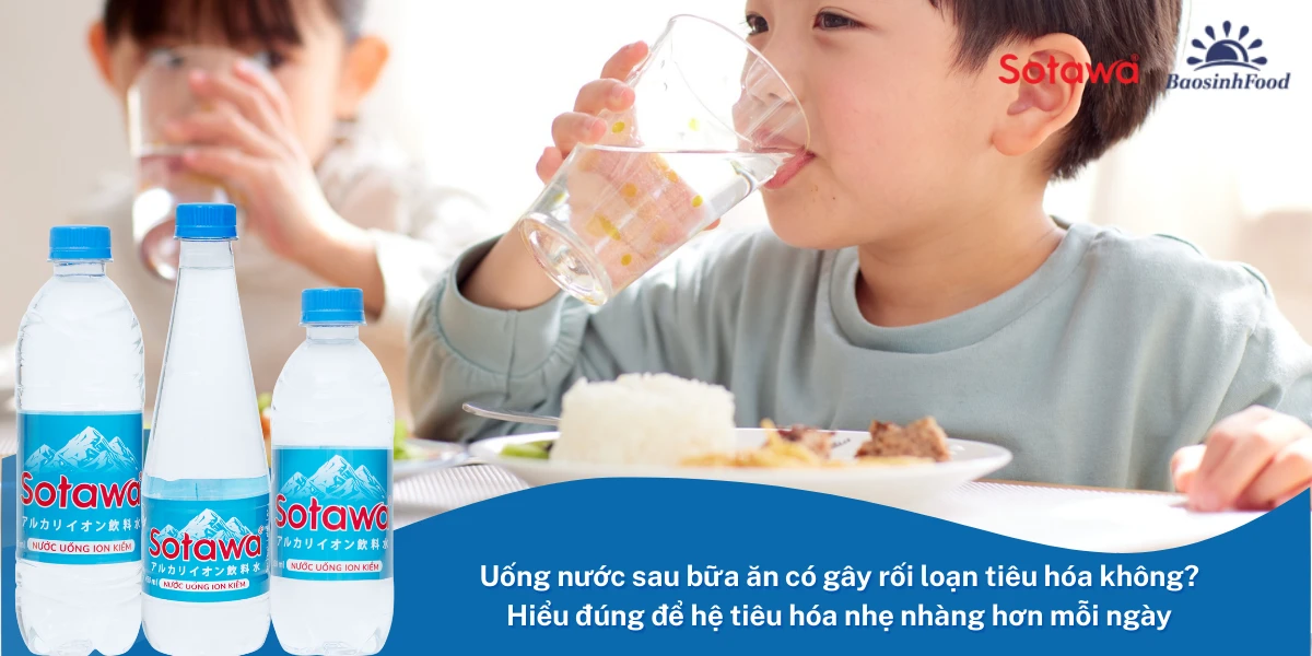 Uống nước sau bữa ăn có gây rối loạn tiêu hóa không? Hiểu đúng để hệ tiêu hóa nhẹ nhàng hơn mỗi ngày